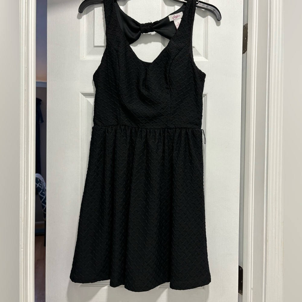 Candies black skater dress, size large.